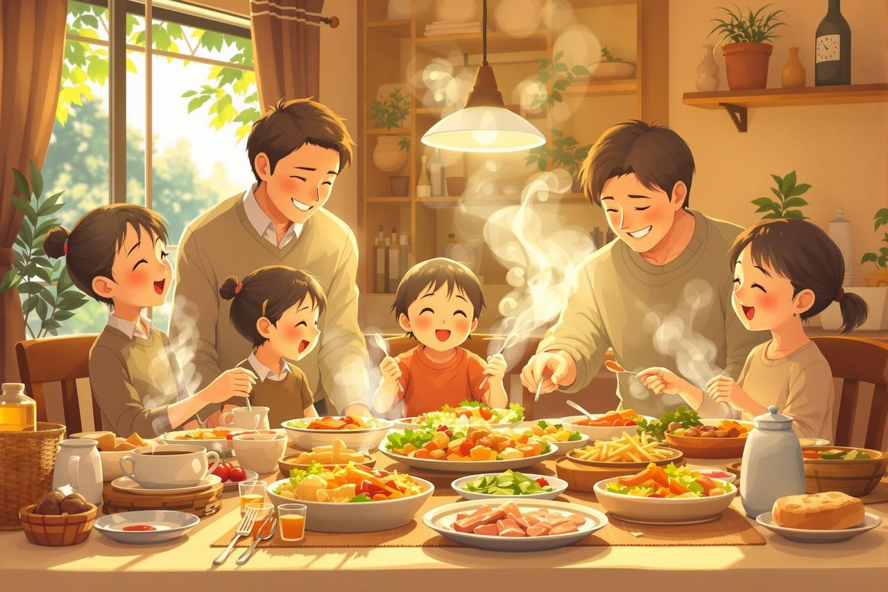 红豆短剧 - 家的味道系列 - 食物承载记忆，家是永远的港湾。围绕家庭餐桌的温情故事，每一口都是爱的味道。